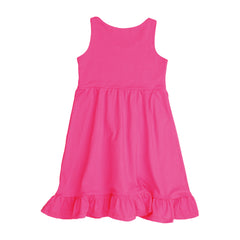 Pink Flowers Sleeveless Dress