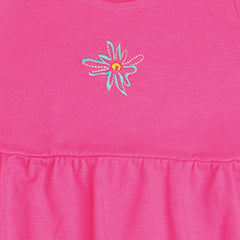 Pink Flowers Sleeveless Dress