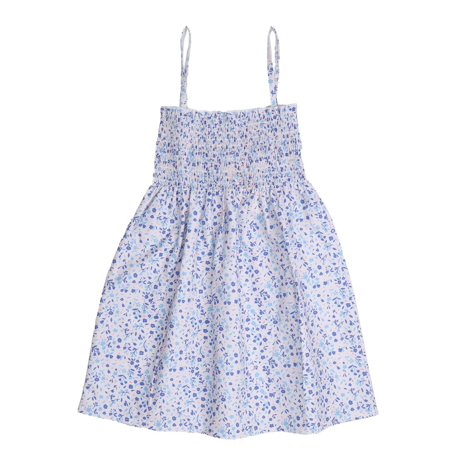 Blue Flowers-Strap Blouse