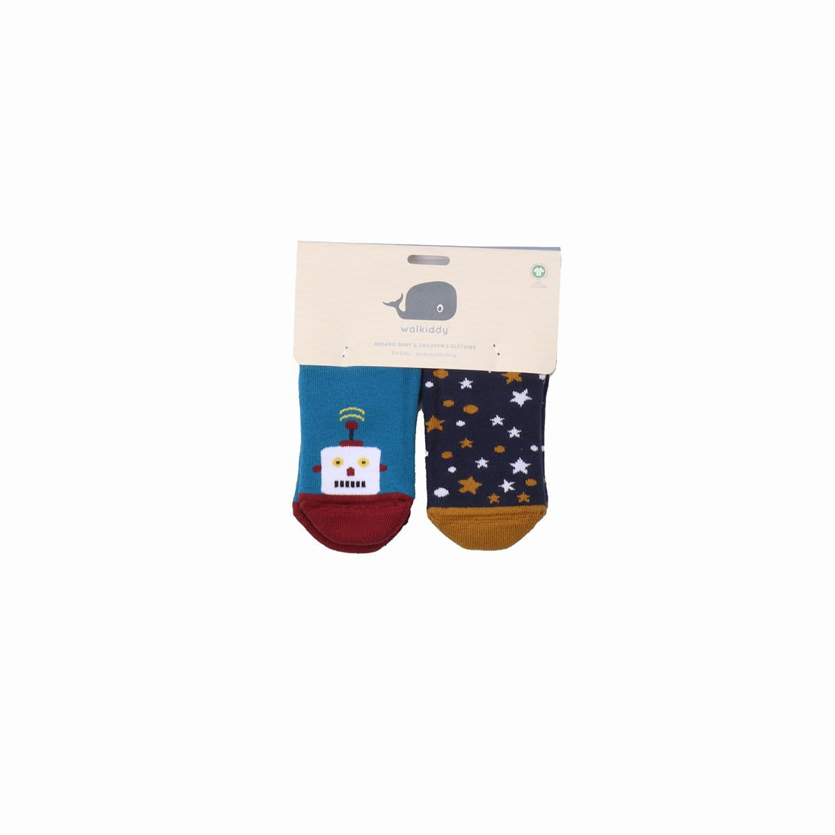 2 paires de chaussettes stoppeurs en coton (bio)