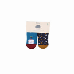 2 paires de chaussettes stoppeurs en coton (bio)