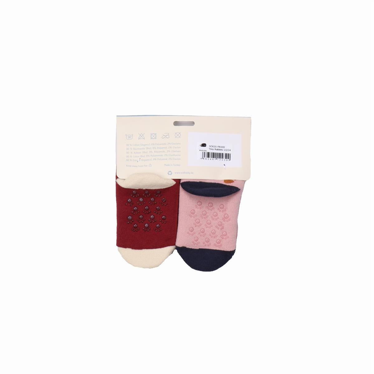 2 pairs of cotton stopper socks (organic)