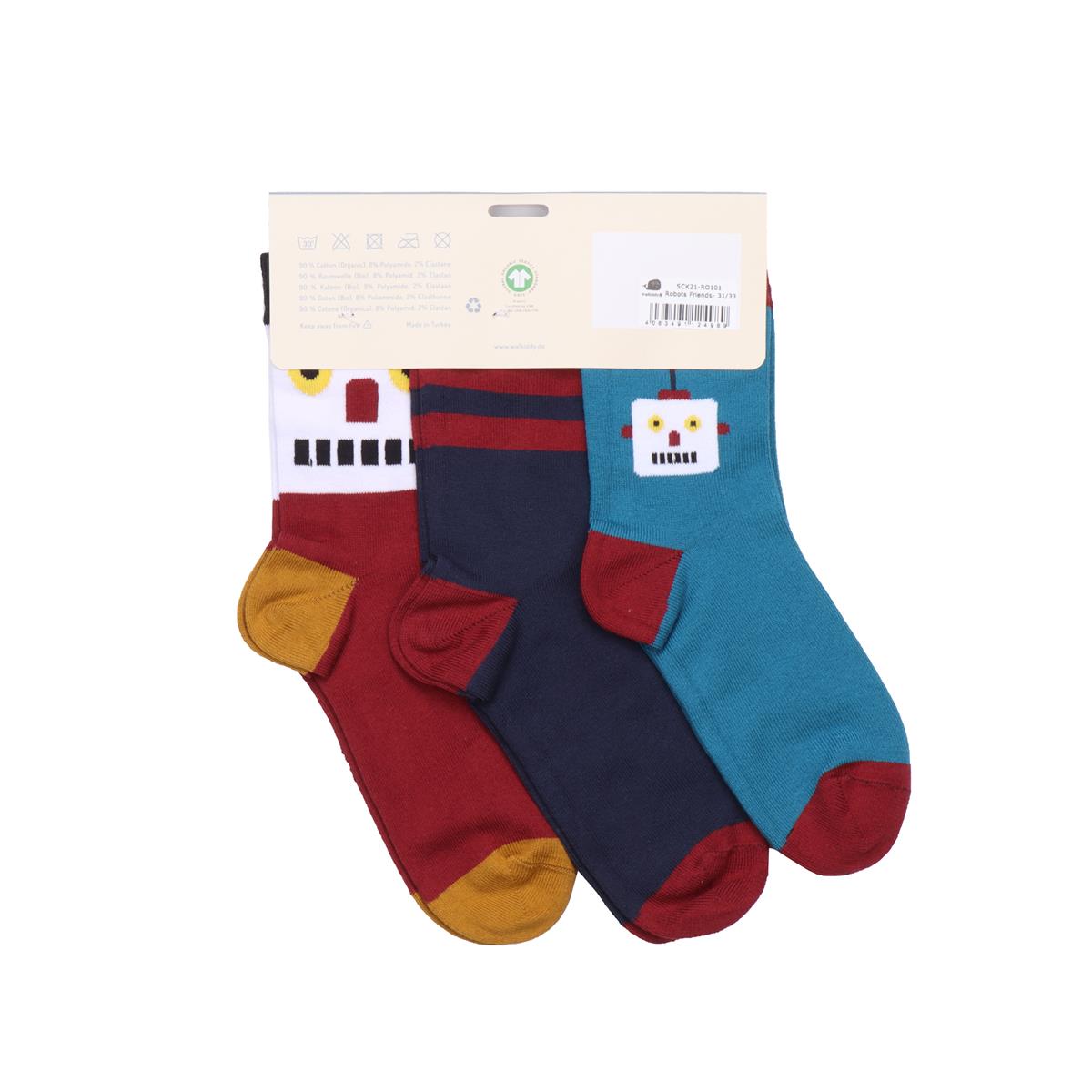 3 paires de chaussettes en coton (bio)