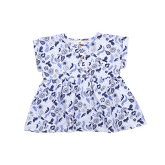 Blue Birds and Flowers Blouse