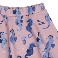 Blue Seahorses Skirt