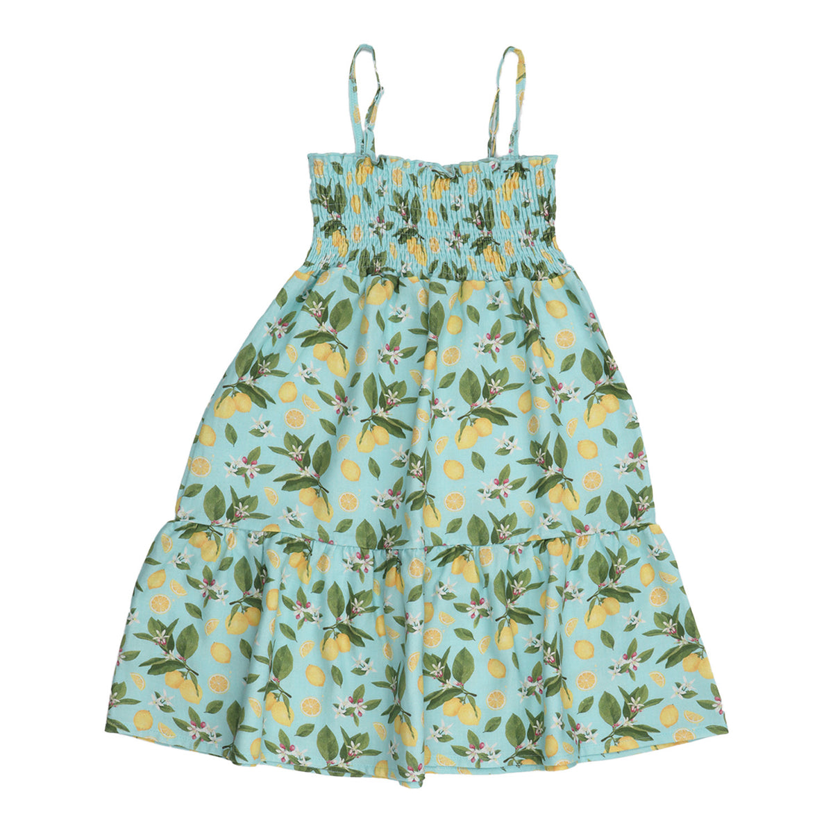 Citrus Bloom-Strap Dress