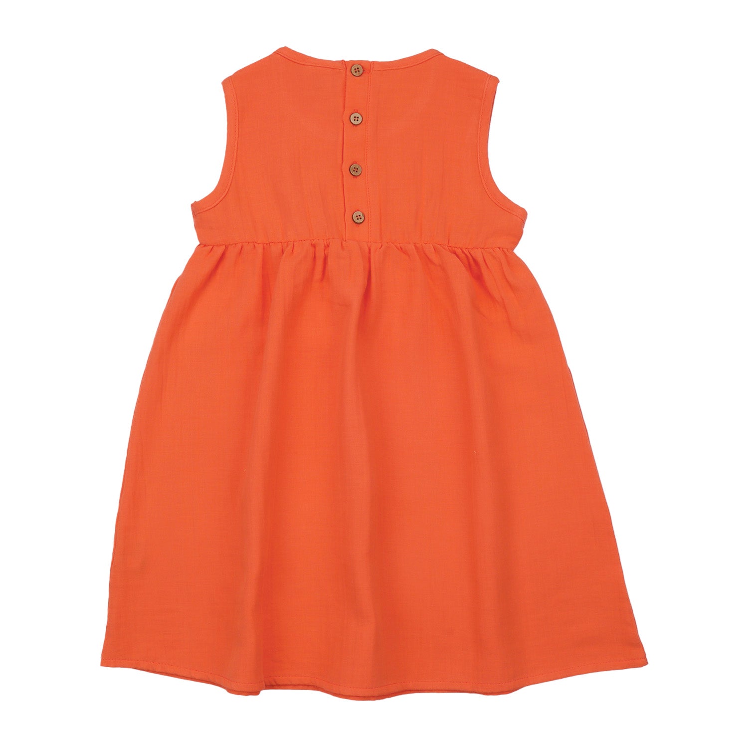 Coral Bloom-Sleeveless Dress
