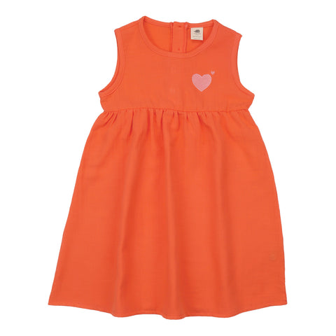 Coral Bloom-Sleeveless Dress