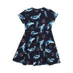 The Dancing Whales Flared Dress