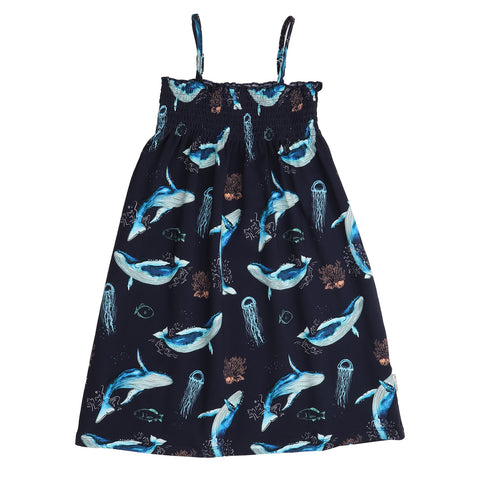 The Dancing Whales-Strap Dress