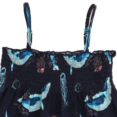 The Dancing Whales strap dress