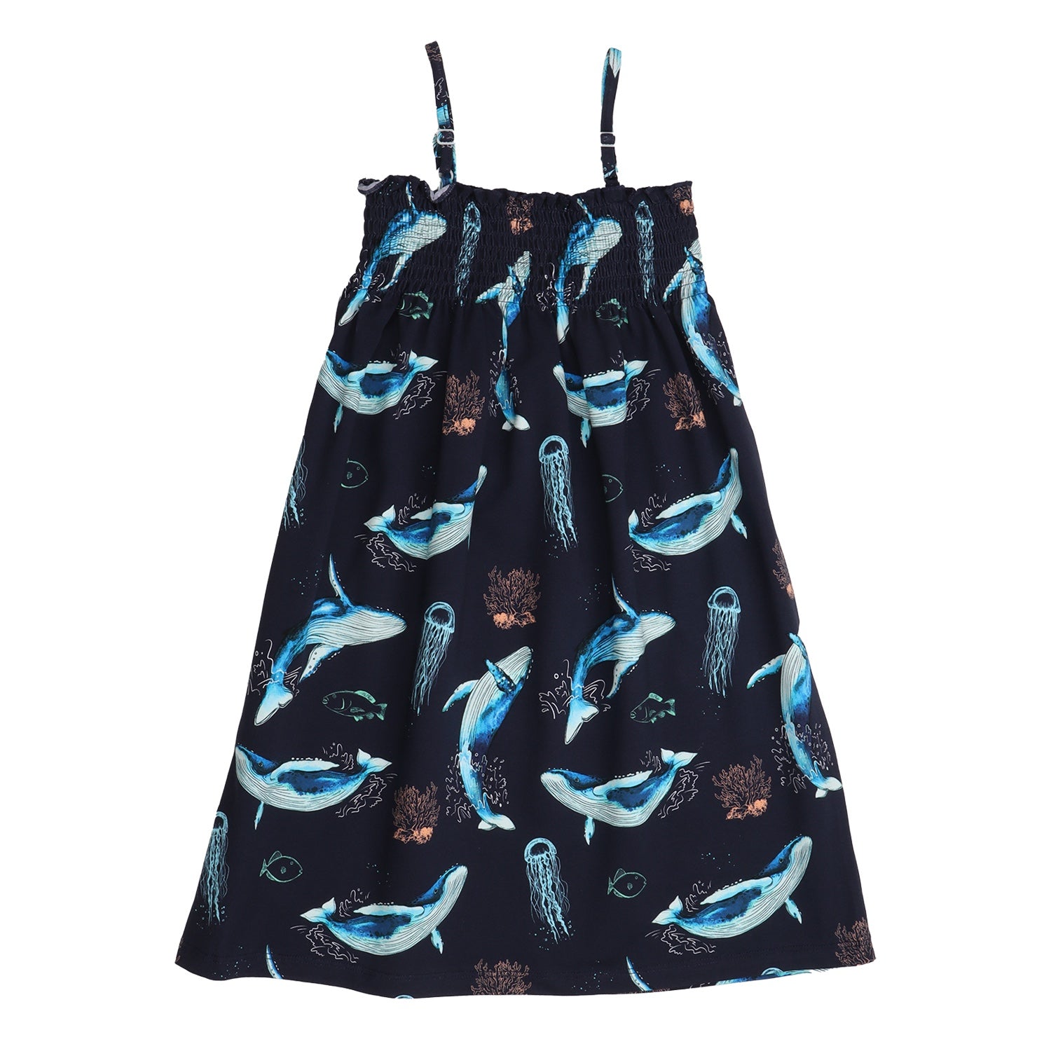 The Dancing Whales strap dress