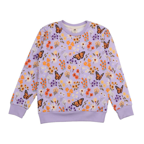 Flowers and Butterflies-Sweatshirt