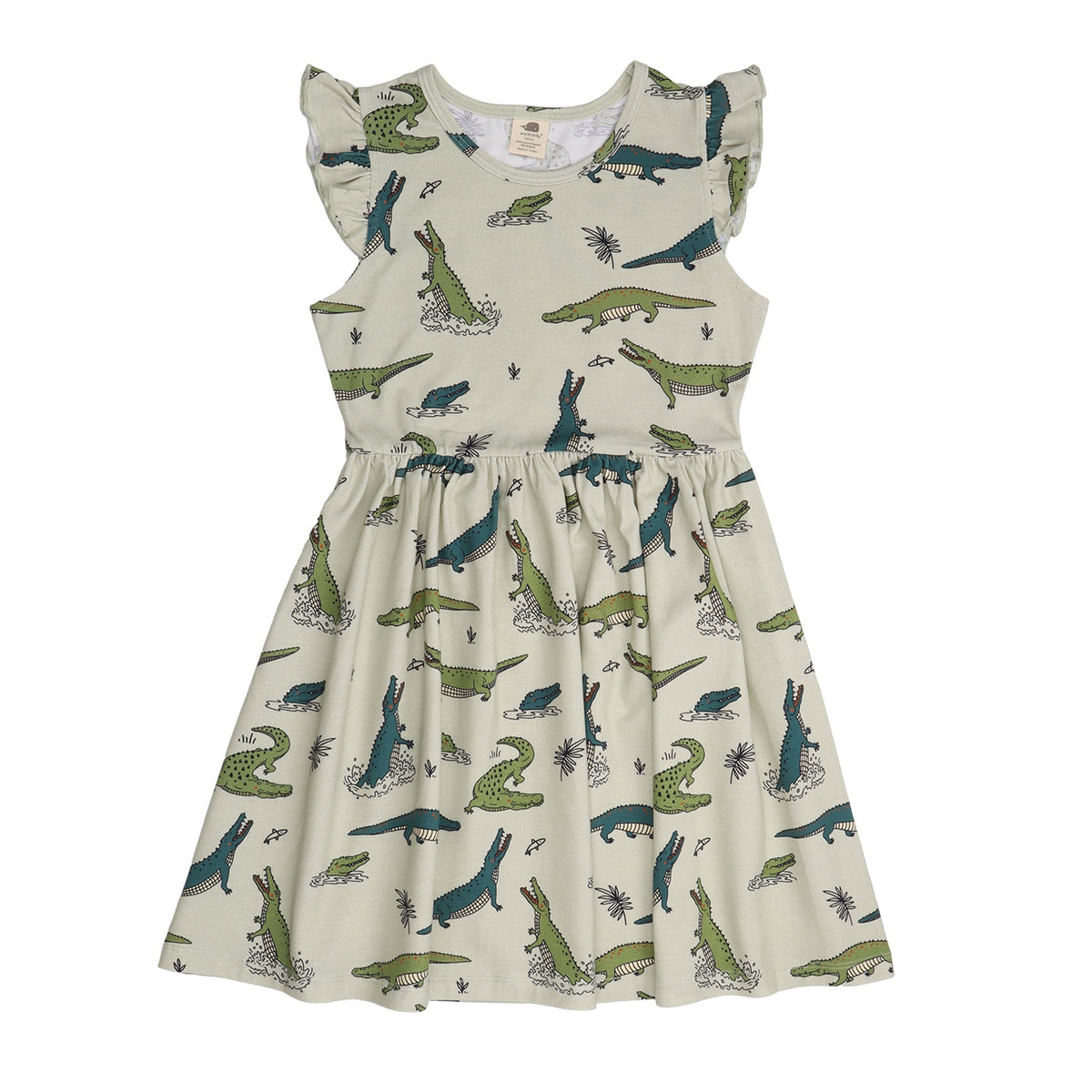 Funny Crocodiles-Ruffle Dress