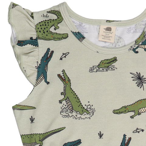 Funny Crocodiles-Ruffle Dress