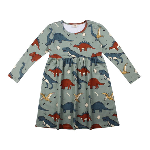 Langarm Kleid aus Baumwolle (Bio)