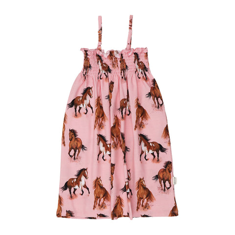 Graceful Horses-Sleeveless Dress