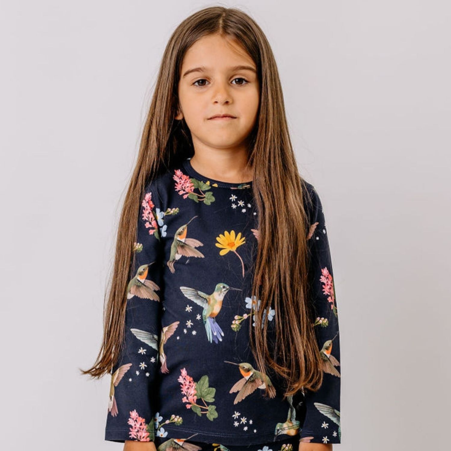 Hummingbirds Around Flowers-Shirt