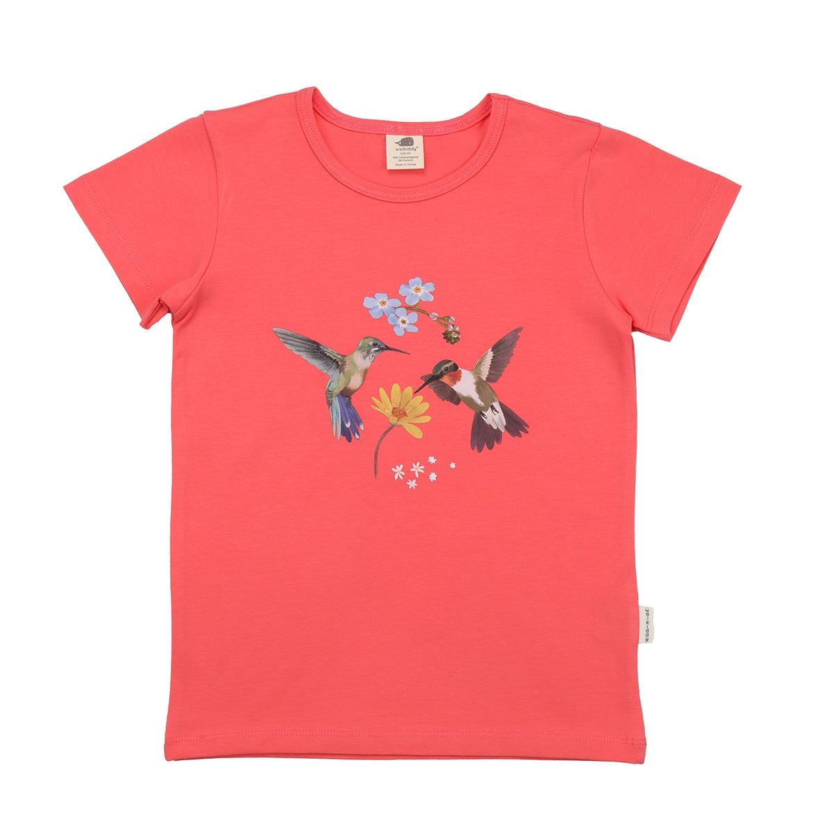 Hummingbirds Around Flowers-T-Shirt