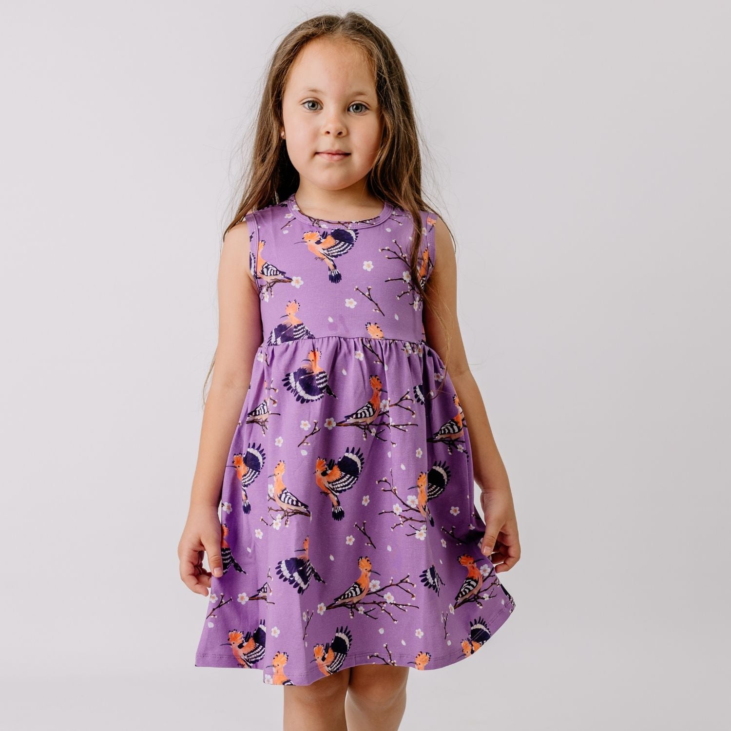 Happy Hoopoes-Sleeveless Dress