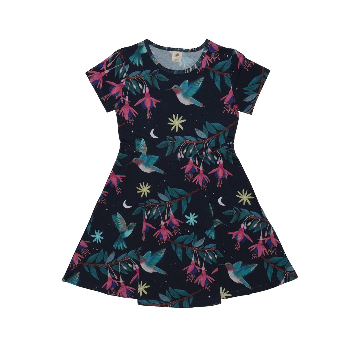 Vestido manga curta confeccionado em algodão (orgânico)