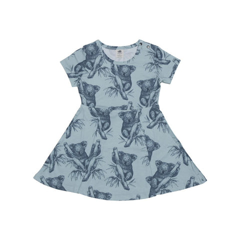 Kurzarm Kleid aus Baumwolle (Bio)