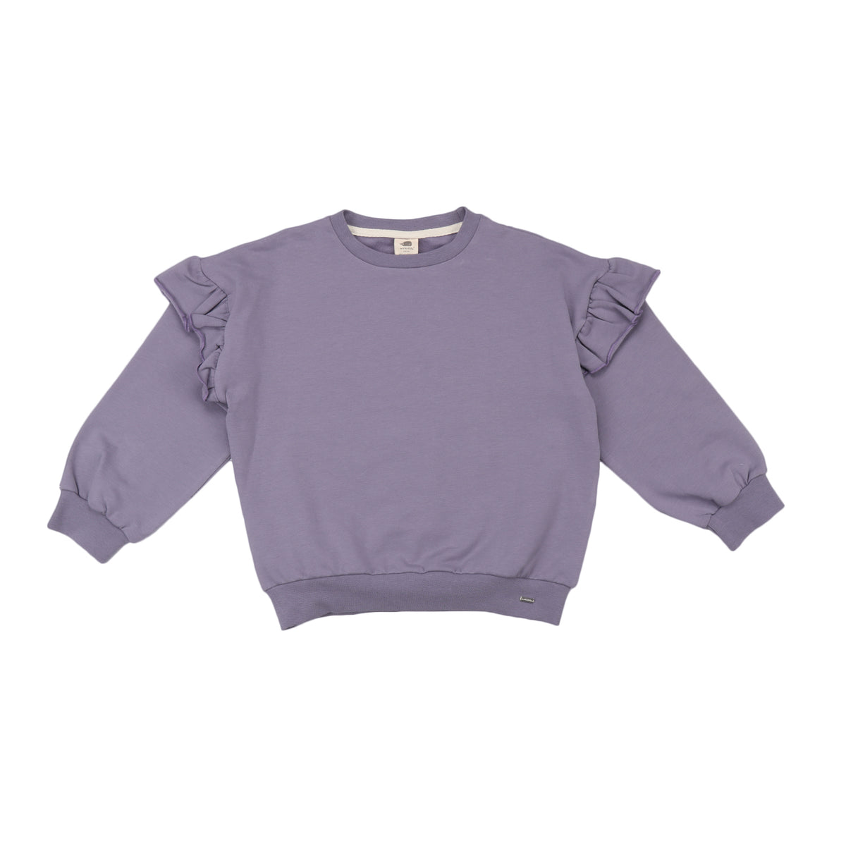 Mor - Volanlı Sweatshirt