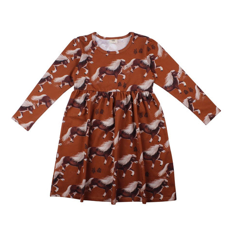 Langarm Kleid aus Baumwolle (Bio)