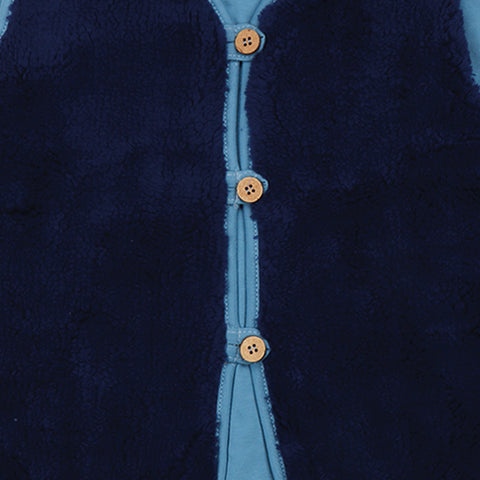 Navy Fleece-Fleece Vest