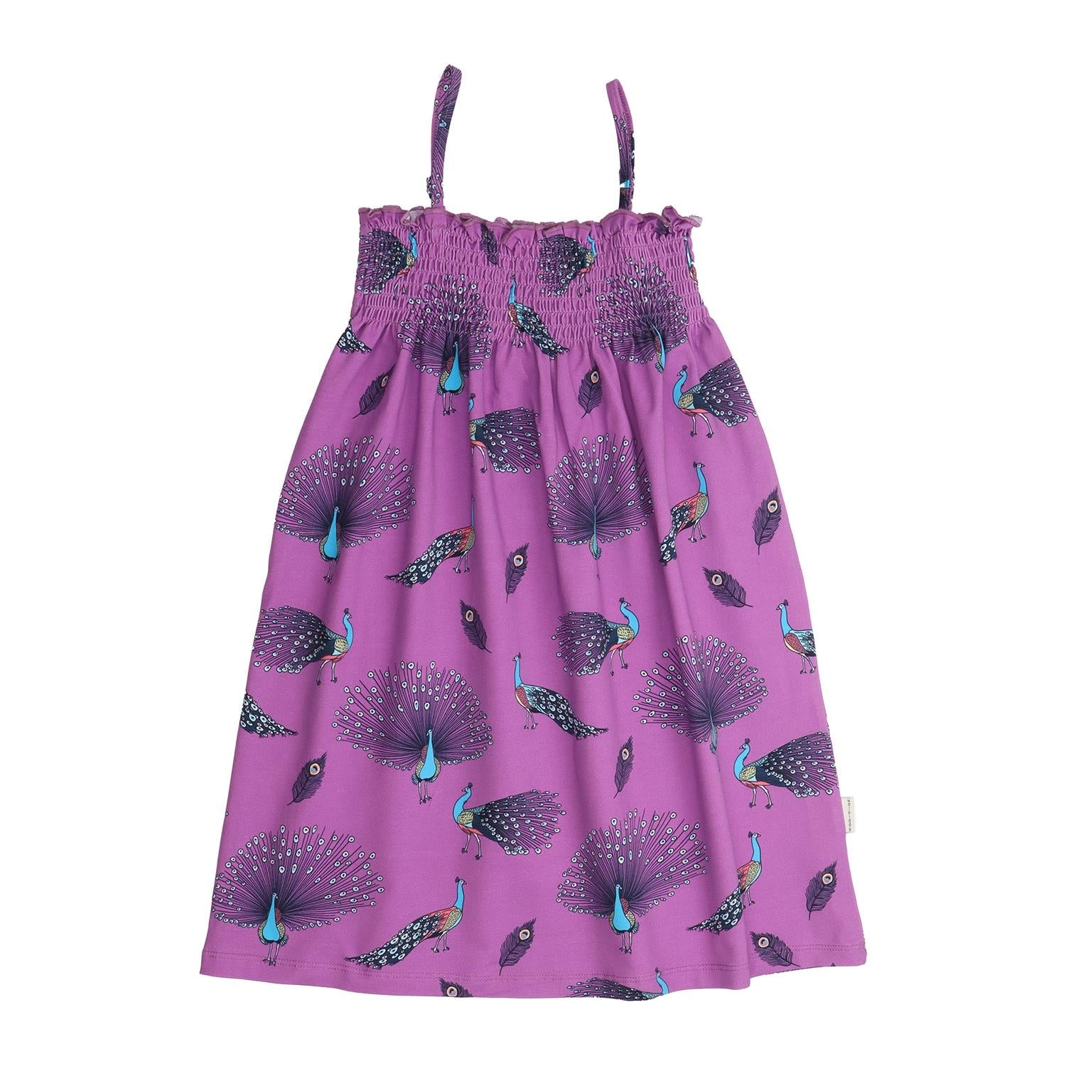 Fancy Peacocks-Strap Dress
