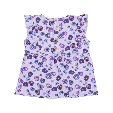 Purple Violas-Blouse Top