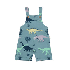 Running dinosaurs dungarees