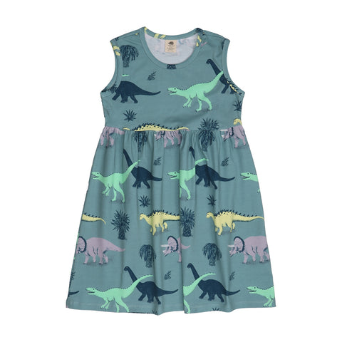 Running Dinosaurs-Sleeveless Dress