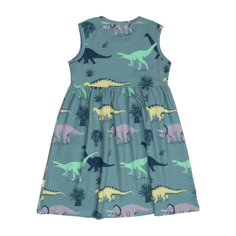 Running Dinosaurs-Sleeveless Dress