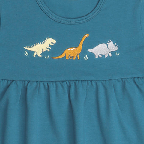 Running Dinosaurs-Babydoll Dress