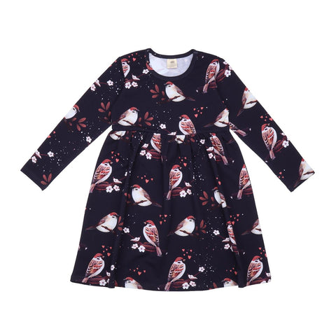 Langarm Kleid aus Baumwolle (Bio)