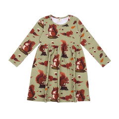 Robe à manches longues en coton (biologique)