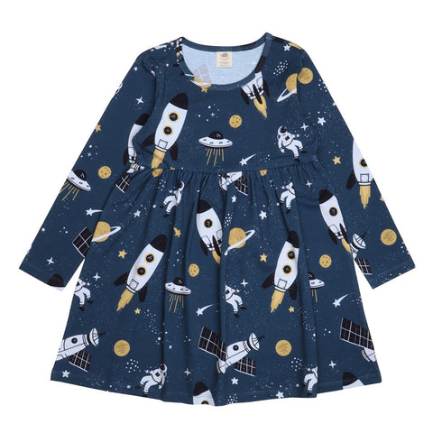 Langarm Kleid aus Baumwolle (Bio)