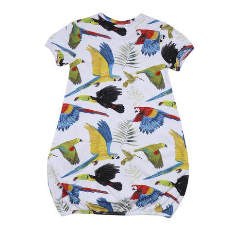 Kurzarm Kleid aus Baumwolle (Bio)