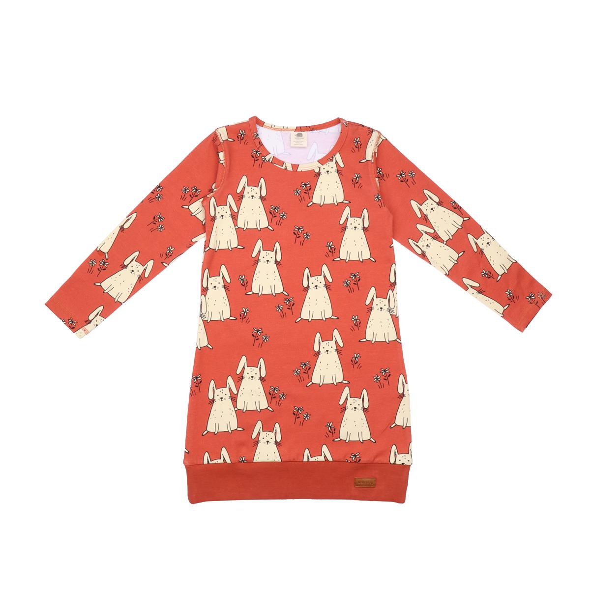 Robe à manches longues en coton (biologique)