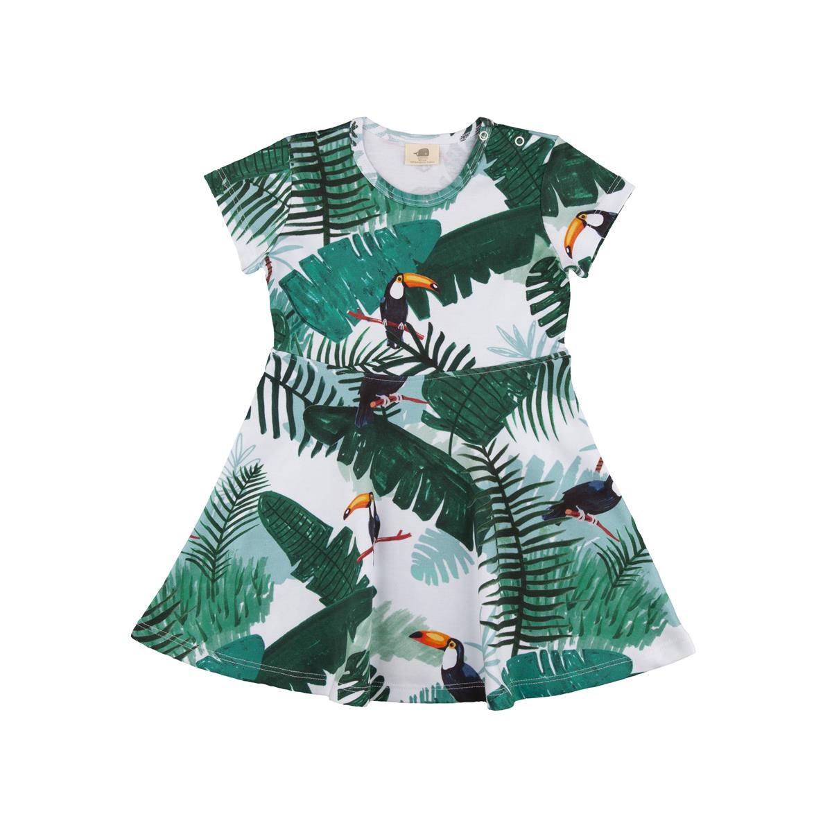 Kurzarm Kleid aus Baumwolle (Bio)