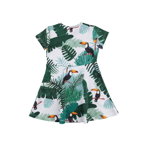 Kurzarm Kleid aus Baumwolle (Bio)