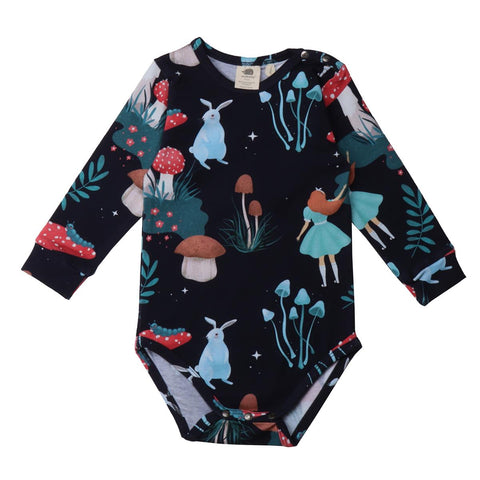 Langarm Body aus Baumwolle (Bio)