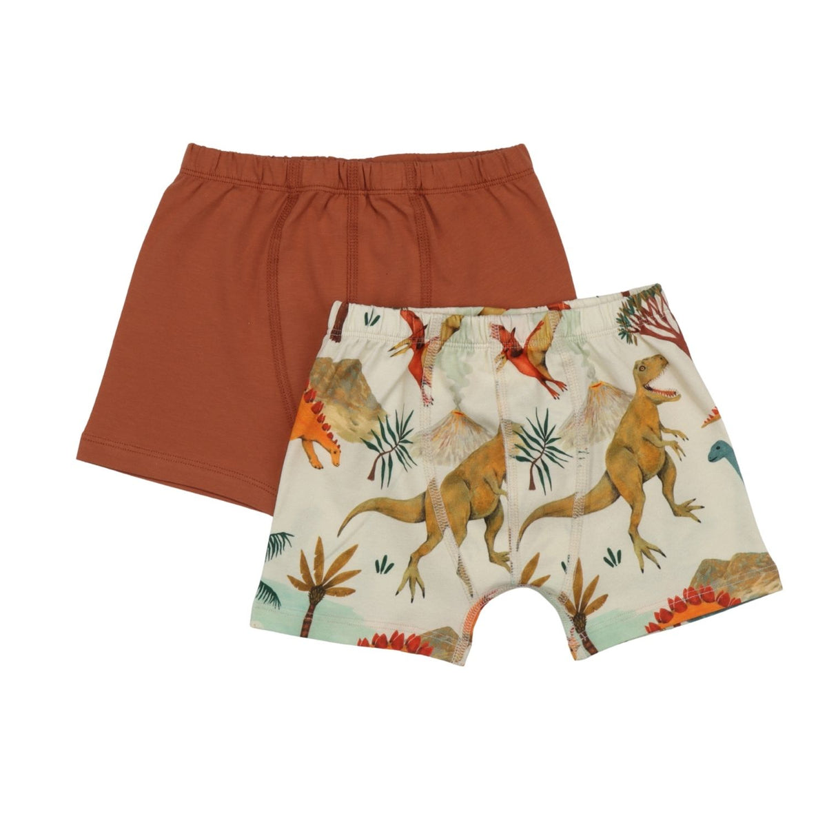 Walkiddy Dinosaur World Organic Cotton Boys' Boxer Shorts 2-Pack – GOTS Certified