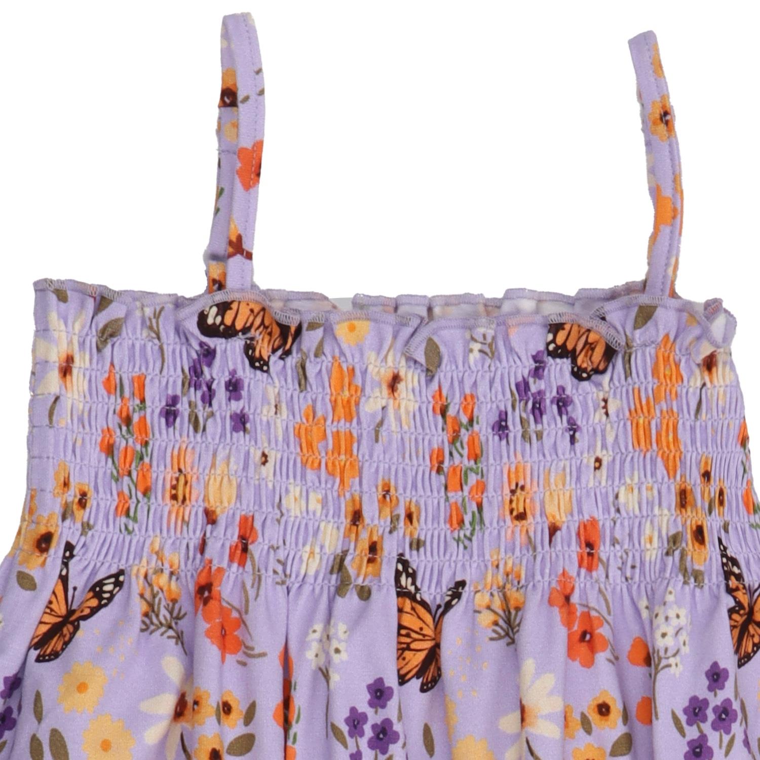 Flowers and Butterflies Strap Dress