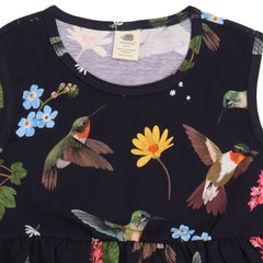 Hummingbirds Around Flowers-Dress