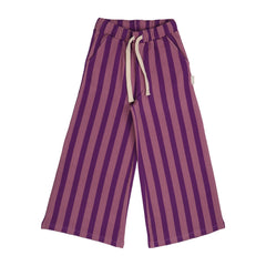 Purple Lines-Wide Leg Pants