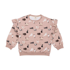 Various Cats - Ruffle Sweatshirt